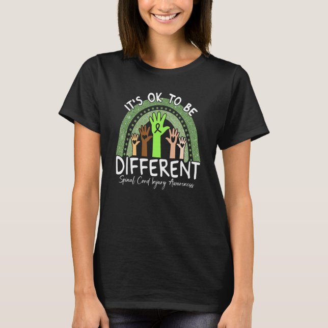 Camiseta It's Ok To Be Different Spinal Cord Injury Awarene (Frente)