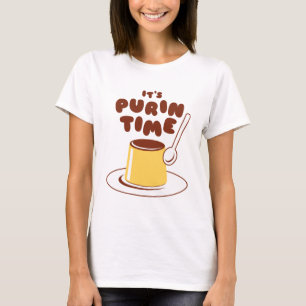 Camiseta It's Purin Time (Marrom)