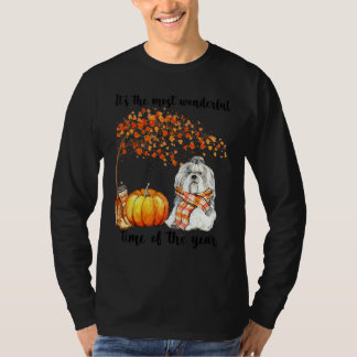 Camiseta It's The Most Wonderful Autumn Time Shih Tzu Scarf