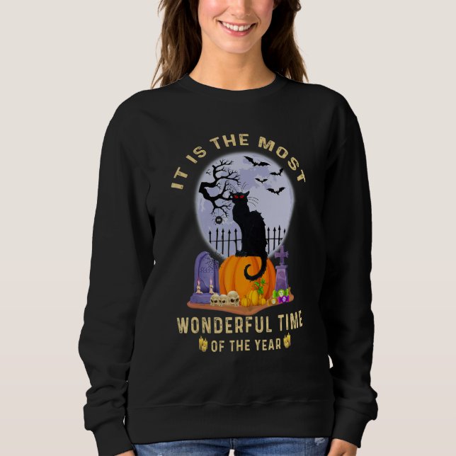 Camiseta It's The Most Wonderful Time Of the Year Black Cat (Frente)