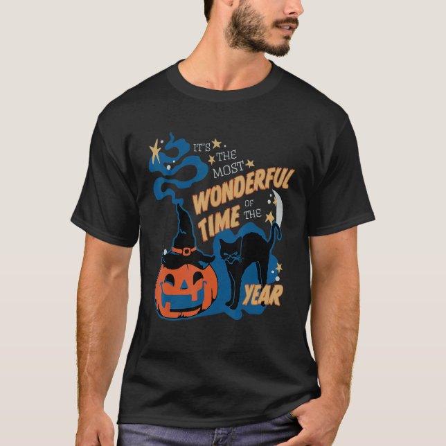 Camiseta It's the Most Wonderful Time of the Year black cat (Frente)