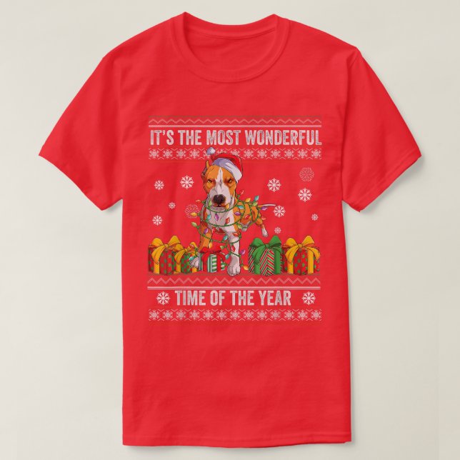 Camiseta Its The Most Wonderful Time Of The Year Pitbull Sa (Frente do Design)
