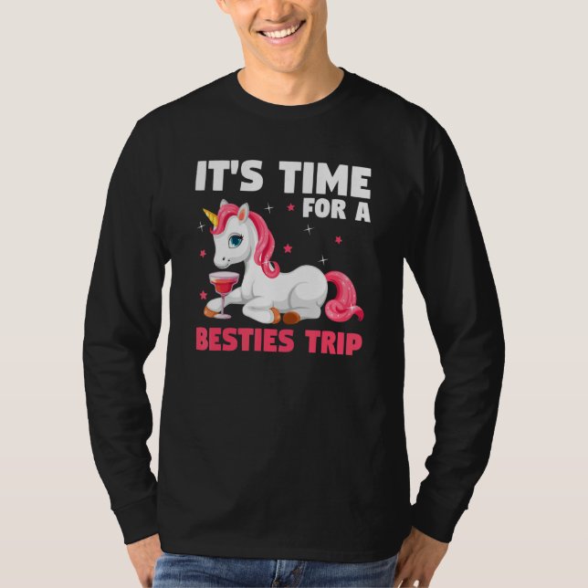 Camiseta it's time for a besties trip traveling (Frente)