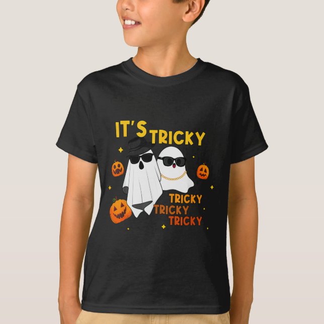 Camiseta It's Tricky Tricky Tricky Funny Ghost Boo Hallowee (Frente)