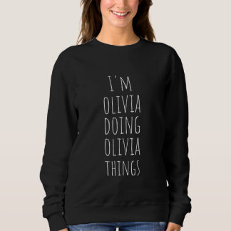 Camiseta Iu2019m Olivia Fazendo Coisas Da Olivia - Nome Eng