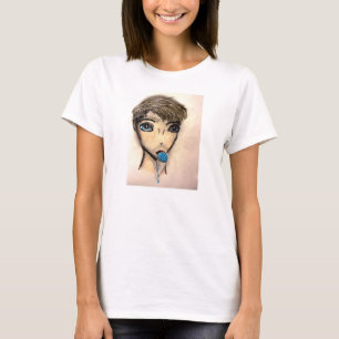 Camiseta Ivan e o cone de neve azul de framboesa dois