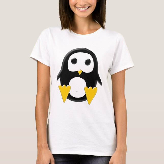 Camiseta I've obteve um pinguim em minha camisa! (Frente)