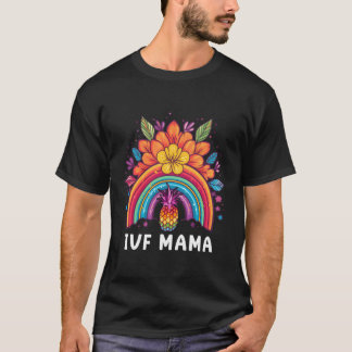 Camiseta Ivf Mama Eapple Rainbow Ivf Mãe Fertilidade Surrog