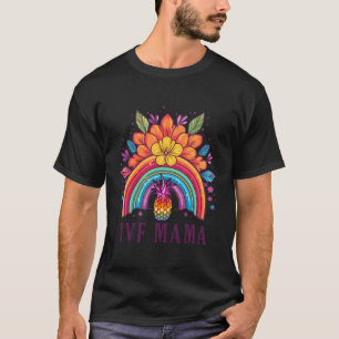 Camiseta Ivf Mama Eapple Rainbow Ivf Mãe Fertilidade Surrog