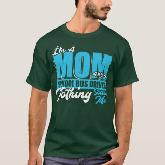 Camiseta Ix27m Uma Mãe E Uma Mamãe-Mãe De Motorista De Ônib
