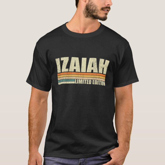 Camiseta Izaiah Gift Name Personalized Funny Retro Vintage (Frente)