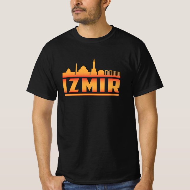 Camiseta Izmir Turquia Cidade Skyline Cityscape Funny Gift (Frente)