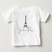 J' adore Paris Torre Eiffel Fofo Branco