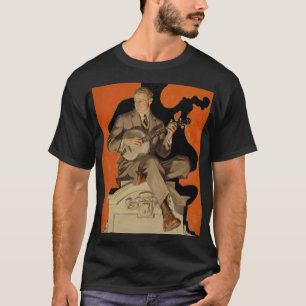 Camiseta J.C. Leyendecker Tocador de Banjo 1920 Arte Art Dé