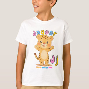 Camiseta “J é de Jaguar” Alfabeto – Cresça Todos o