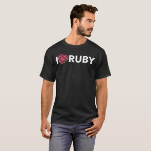 Camiseta J Geek love programador Nerd Ruby on Rails ruby