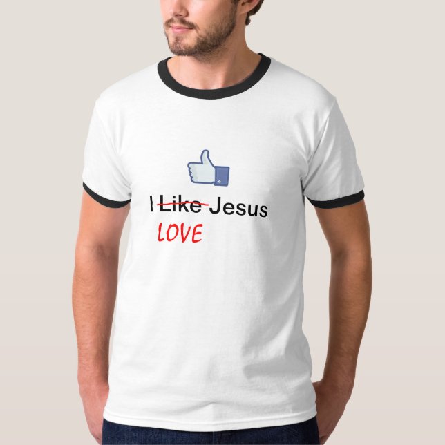 Camiseta J Like (LOVE jesus -) Facebook (Frente)