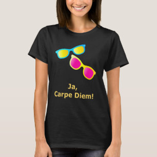 Camiseta Ja Carpe Diem Aproveite Os Óculos De Sol Do Dia