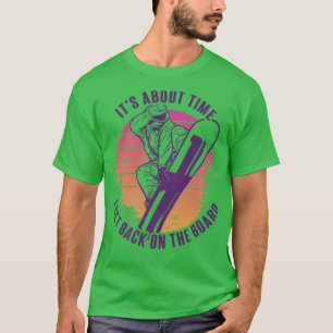 Camiseta Já Era Hora de eu Voltar à Prancha de Snowboard