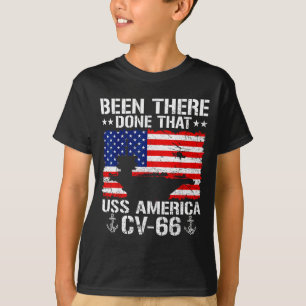 Camiseta Já estive lá fiz isso uss américa cv-66 aeronave