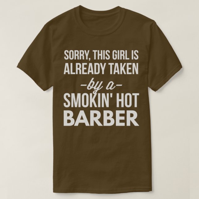 Camiseta Já tomado por um barbeiro quente smokinx27 (Frente do Design)