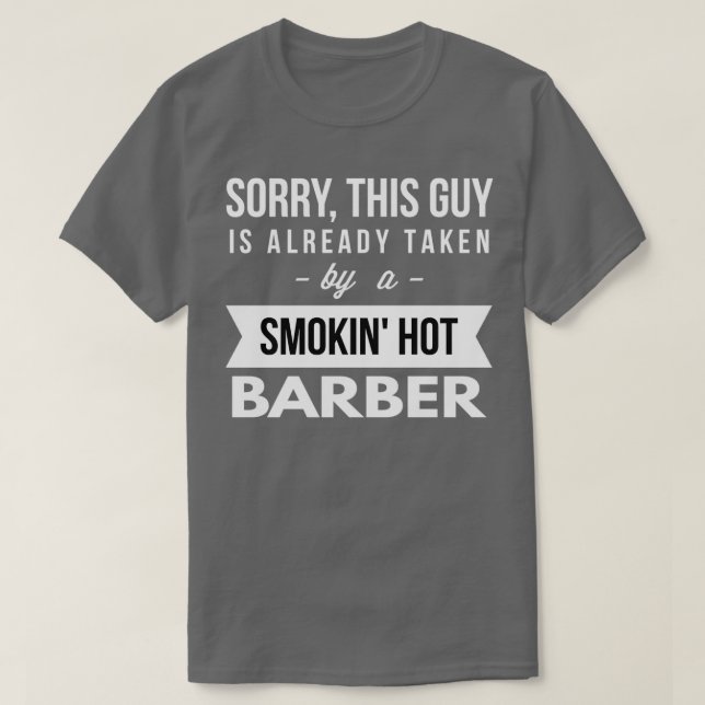 Camiseta Já tomado por um barbeiro quente smokinx27 2 (Frente do Design)