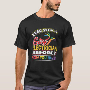 Camiseta Já viu um eletricista Gay antes, você tem Pr