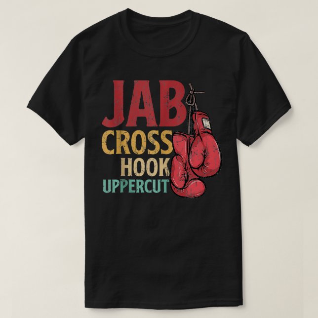 Camiseta Jab Cross Hook Uppercut Boxer Work KickboxGirl (Frente do Design)