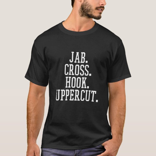 Camiseta Jab Cross Hook Uppercut  Boxing  1 (Frente)