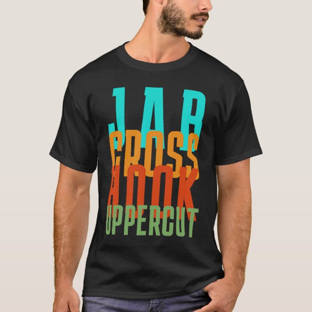 Camiseta Jab Cross Hook Uppercut   Boxing  3 (Frente)