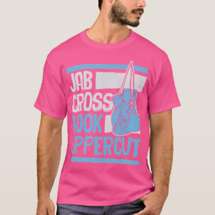 Camiseta Jab Cross Hook Uppercut Funny Best Kickboxe Boxi