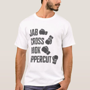 Camiseta Jab Cross Hook Uppercut Treinamento de Boxe Divert