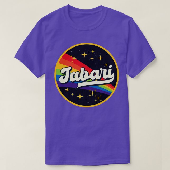 Camiseta Jabari Rainbow No Space Vintage Style (Frente do Design)