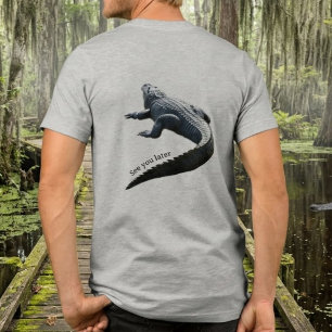 Camiseta Jacaré Americano “Vejo Você Mais Tarde” Divertido