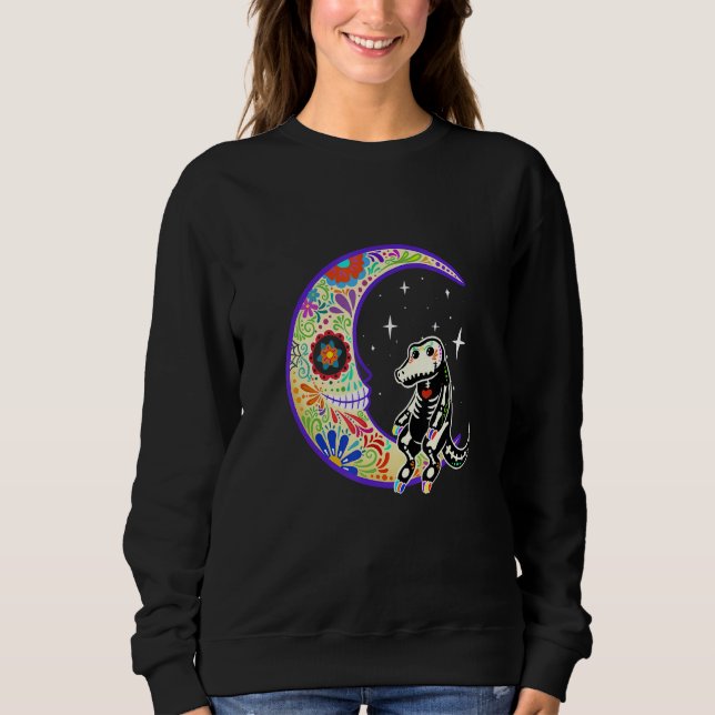 Camiseta Jacaré Dia De Los Muertos Esqueleto (Frente)