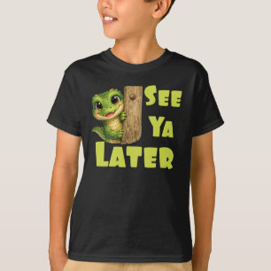 Camiseta Jacaré Legal Até Mais Tarde Crianças