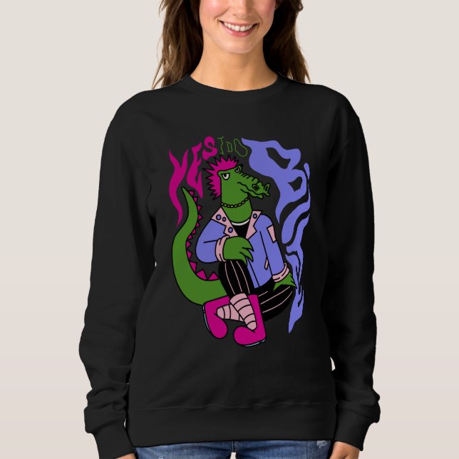 Camiseta jacaré punk sim eu mordo (Frente)
