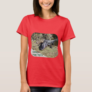 Camiseta Jacaré se perguntando sobre o jantar nos Everglade