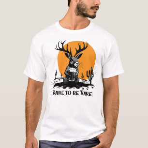Camiseta Jack-a-lope clássico se atreve a ser raro essencia