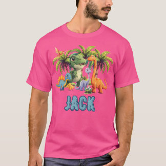 Camiseta Jack Dinosaur Personalizado Nome Toddl