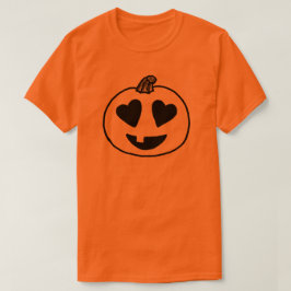 Camiseta Jack o Lantern Emoji coração olhos emoji halloween