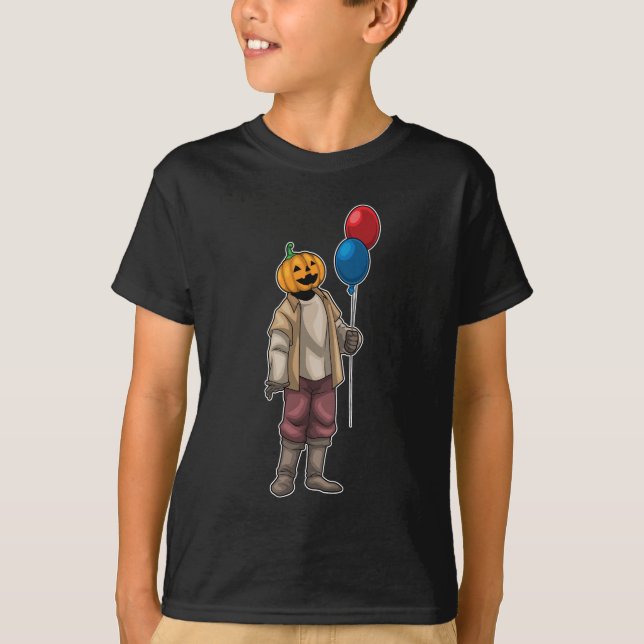 Camiseta Jack O Lantern Halloween Balloons (Frente)