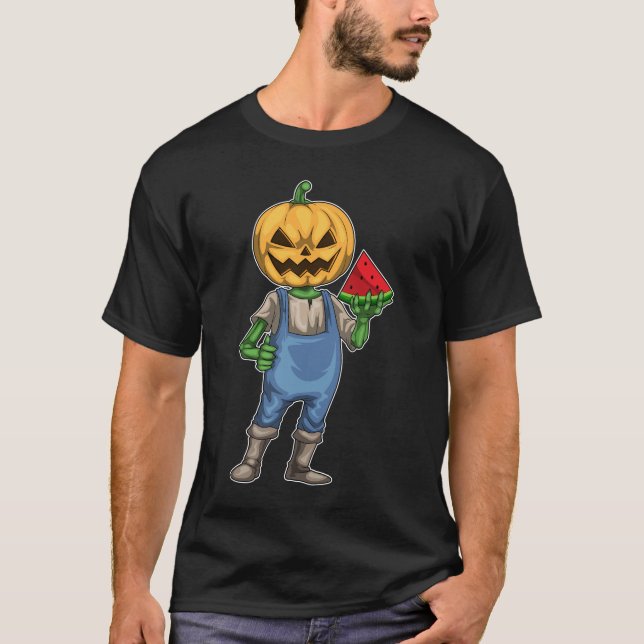 Camiseta Jack O Lantern Halloween Melancia (Frente)