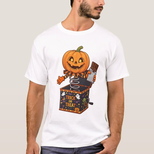 Camiseta Jack o Lantern na Caixa | Halloween (Frente)