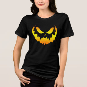 Camiseta Jack O Lantern Pumpkin Face Gradiente