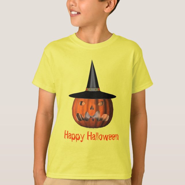 Camiseta Jack O Lantern Pumpkin Witat Halloween (Frente)
