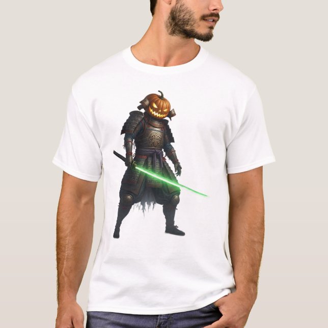 Camiseta Jack-o'-lantern Samurai (Frente)