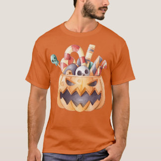 Camiseta Jack o' lanterna Candy Halloween Pumpkin Fall Men 