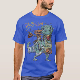 Camiseta Jack O Lanterna cavalgando Dinossaur Halloween gru