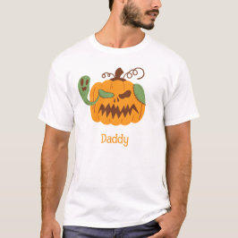 Camiseta Jack-o-Lanterna e Ossos Estranhos Pai de Halloween